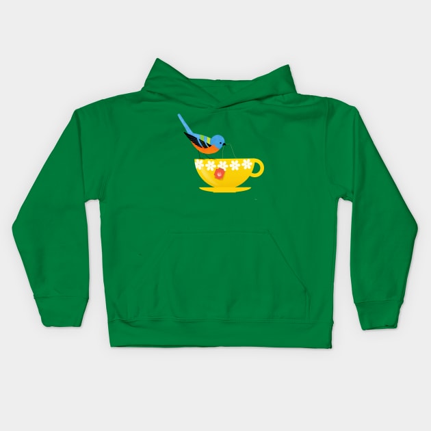 Put the Kettle On Kids Hoodie by LittleBunnySunshine